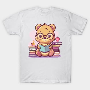 Cute Quokka reading books T-Shirt